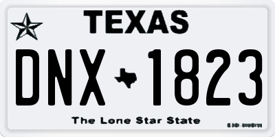 TX license plate DNX1823