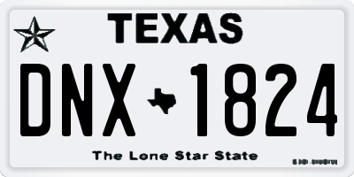 TX license plate DNX1824