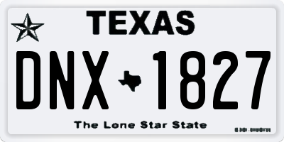 TX license plate DNX1827