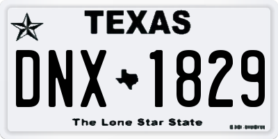 TX license plate DNX1829