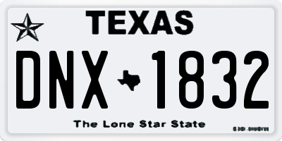 TX license plate DNX1832