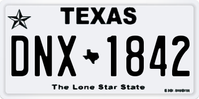 TX license plate DNX1842