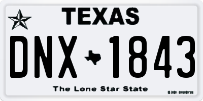 TX license plate DNX1843