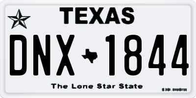 TX license plate DNX1844
