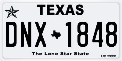 TX license plate DNX1848