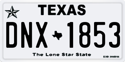 TX license plate DNX1853