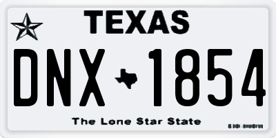 TX license plate DNX1854
