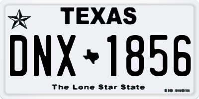 TX license plate DNX1856