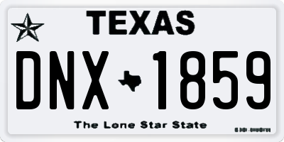 TX license plate DNX1859