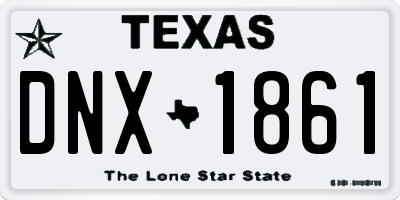 TX license plate DNX1861