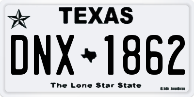 TX license plate DNX1862