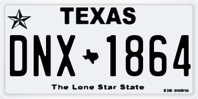 TX license plate DNX1864