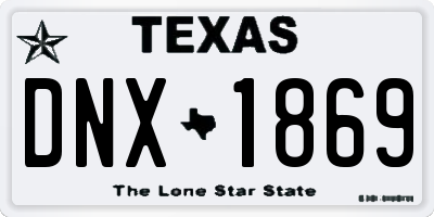TX license plate DNX1869