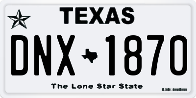 TX license plate DNX1870