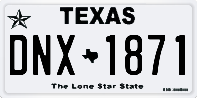 TX license plate DNX1871