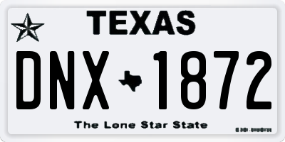 TX license plate DNX1872