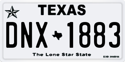 TX license plate DNX1883