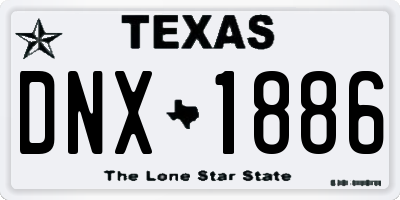 TX license plate DNX1886