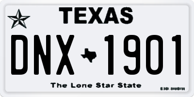 TX license plate DNX1901