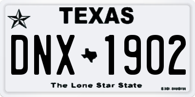 TX license plate DNX1902