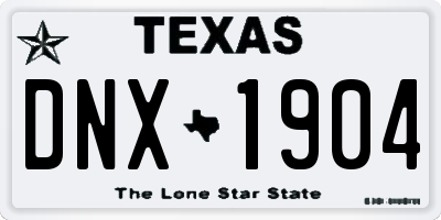 TX license plate DNX1904