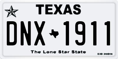 TX license plate DNX1911