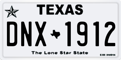 TX license plate DNX1912
