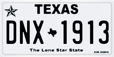 TX license plate DNX1913