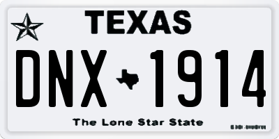 TX license plate DNX1914