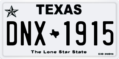 TX license plate DNX1915