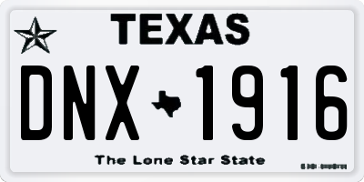 TX license plate DNX1916