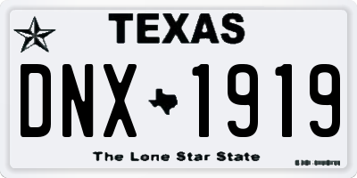TX license plate DNX1919