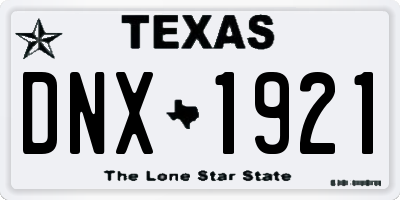TX license plate DNX1921