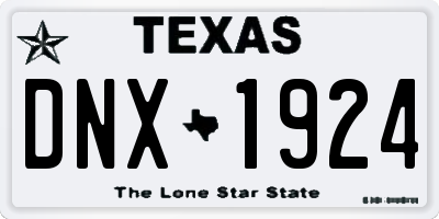 TX license plate DNX1924