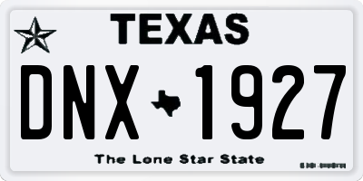 TX license plate DNX1927