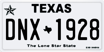 TX license plate DNX1928
