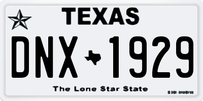 TX license plate DNX1929