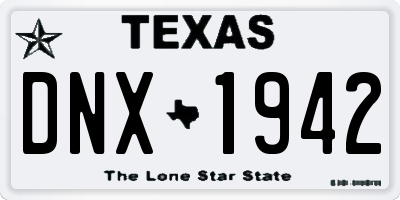 TX license plate DNX1942