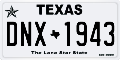 TX license plate DNX1943
