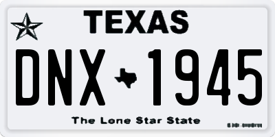 TX license plate DNX1945