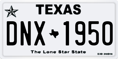 TX license plate DNX1950