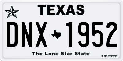TX license plate DNX1952