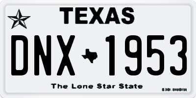 TX license plate DNX1953