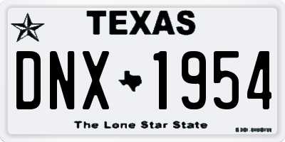 TX license plate DNX1954