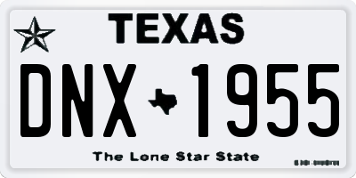 TX license plate DNX1955