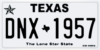 TX license plate DNX1957