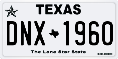 TX license plate DNX1960