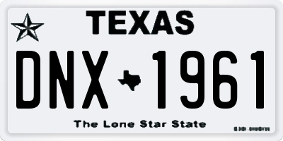 TX license plate DNX1961