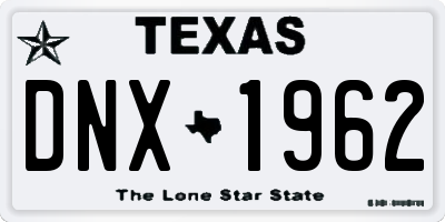 TX license plate DNX1962