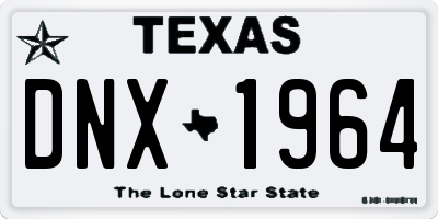 TX license plate DNX1964